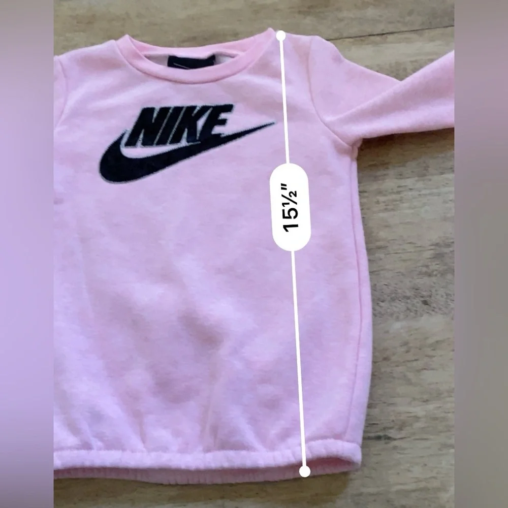 Nike Toddler Sz 2T‎ Pink Heather Velour Logo Sweatshirt